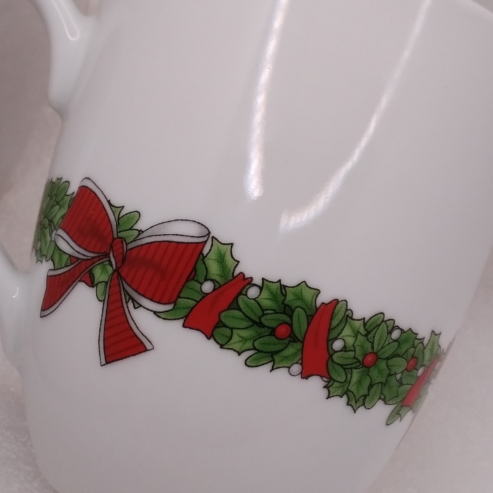Fitz & Floyd Santa MUG Christmas 'Making Spirits Bright' 12 oz Cup Candy Cane - Picture 11 of 12
